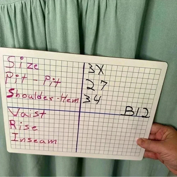 Ces Femme lightweight, distressed Gozzi cotton, mint green tunic with pockets - Picture 9 of 9